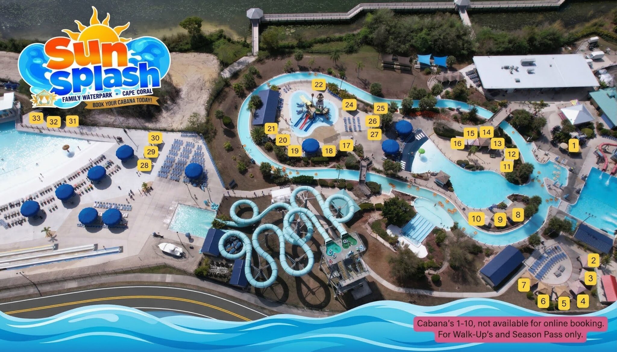 Cabanas - Sunsplash - Family Waterpark | Cape Coral - Rates